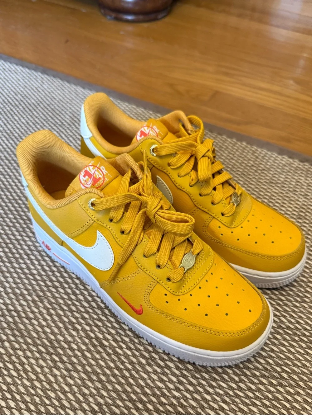 BRAND NEW Gold Nike Air Force 1 07 SE ‘40th Anniversary - Yellow Ochre